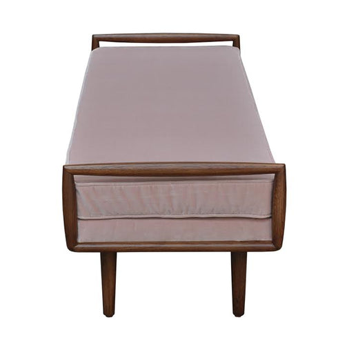 Tibberton Ottoman | Pink Velvet