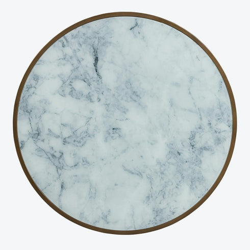 Ropley Nest Coffee Table – White Marble Glass