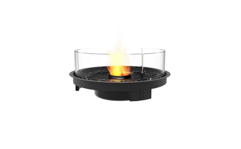 Ecosmart Fire Round 20 Fire Pit Kit - Black Finish / Black Burner - ESF.B.FPK.R.20.B