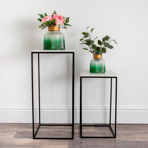 Native Home Lifestyle Marble Display Tables (Set Of 2)