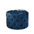 Native Home Lifestyle Mystique Blue Tufted Velvet Pouffe