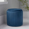 Native Home Lifestyle Round Mystique Blue Plush Stool