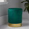 Native Home Lifestyle Round Deep Green Velvet Stool - Gold Finish