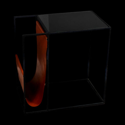 Native Home Lifestyle Leather Magazine Holder Side Table