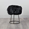 Native Home Lifestyle Black Metal Sheepskin Stool