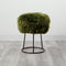 Native Home Lifestyle Olive Green Metal Sheepskin Stool