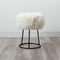 Native Home Lifestyle Natural Metal Sheepskin Stool