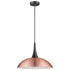 Pendant Luminaire In Copper And Matt Black LL00197