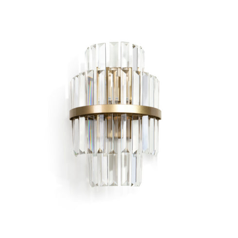 Crystal Brass 35cm Wall Lamp