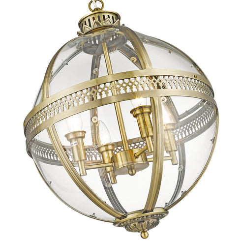 Pendant Luminaire In Antique Brass LL00206