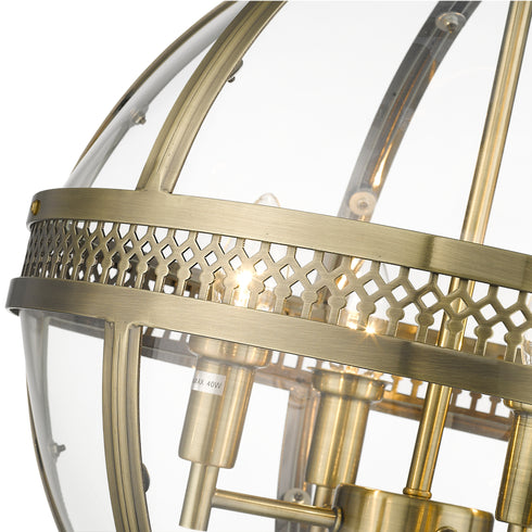 Pendant Luminaire In Antique Brass LL00206