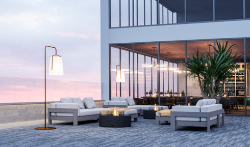 Ecosmart Fire Ark 40 Fire Pit Table - Graphite Finish / Stainless Steel Burner - ESF.O.ARK.40.GH