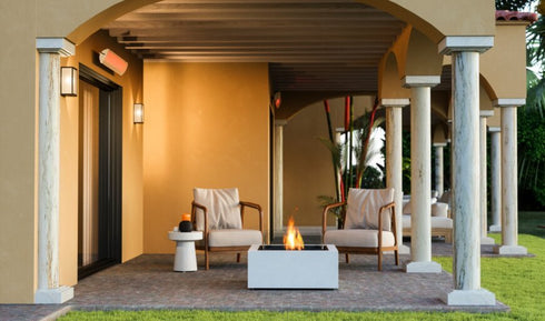 Ecosmart Fire Base 30 Fire Pit Table - Graphite Finish / Stainless Steel Burner - ESF.O.BAS.30.GH