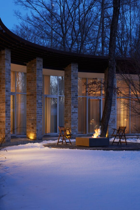 Ecosmart Fire Base 40 Fire Pit Table - Graphite Finish / Black Burner - ESF.O.BAS.40.GH.B