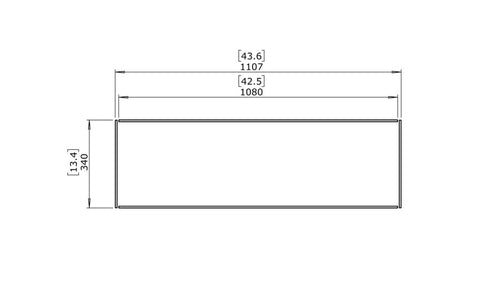 Ecosmart Fire L1080 Fire Screen - ESF.5.A.G.L1080