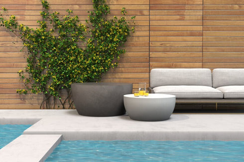 Blinde Design Circ L2 Concrete Coffee Table - Bone Finish - BLD.1.T.CIR.L2.BO