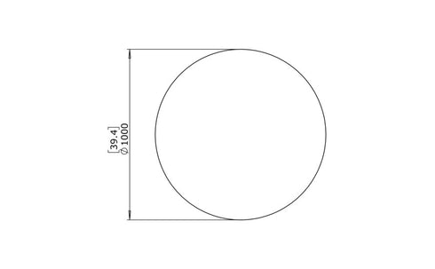 Blinde Design Circ L1 Concrete Coffee Table - Bone Finish - BLD.1.T.CIR.L1.BO