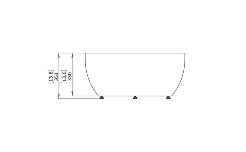 Blinde Design Circ L2 Concrete Coffee Table - Graphite Finish - BLD.1.T.CIR.L2.GH