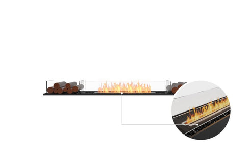 Ecosmart Fire Flex 86BN.BX2 Bench Fireplace Insert - Black Finish / Black Burner - ESF.FX.86BN.BX2.B