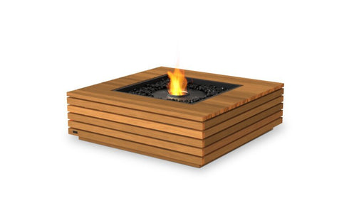 Ecosmart Fire Base 40 Fire Pit Table - Teak Finish / Black Burner - ESF.O.BAS.40.TN.B