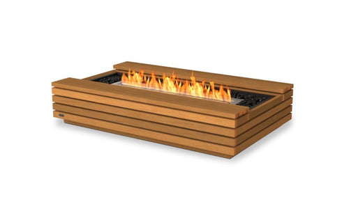 Ecosmart Fire Cosmo 50 Fire Pit Table - Teak Finish / Stainless Steel Burner - ESF.O.CMO.50.TN