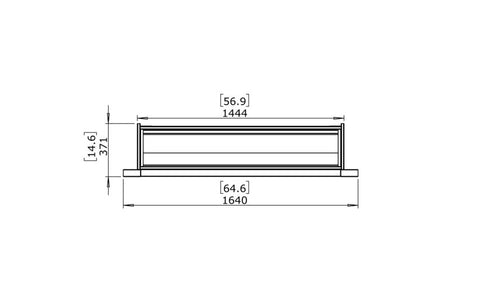 Ecosmart Fire Firebox 1400CV Curved Fireplace Insert - Black Finish / Stainless Steel Burner - ESF.F.1400CV