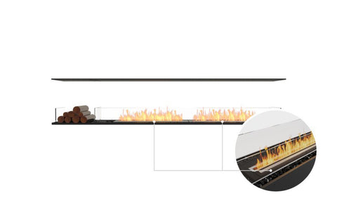 Ecosmart Fire Flex 104IL.BX1 Island Fireplace Insert - Black Finish / Black Burner - ESF.FX.104IL.BX1.B