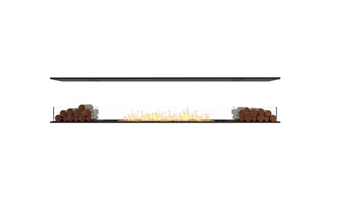 Ecosmart Fire Flex 104IL.BX2 Island Fireplace Insert - Black Finish / Stainless Steel Burner - ESF.FX.104IL.BX2