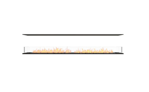 Ecosmart Fire Flex 104IL Island Fireplace Insert - Black Finish / Stainless Steel Burner - ESF.FX.104IL