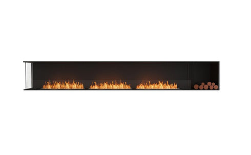 Ecosmart Fire Flex 140LC.BXR Left Corner Fireplace Insert - Black Finish / Stainless Steel Burner - ESF.FX.140LC.BXR