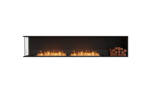 Ecosmart Fire Flex 104LC.BXR Left Corner Fireplace Insert - Black Finish / Stainless Steel Burner - ESF.FX.104LC.BXR