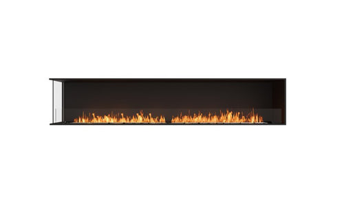 Ecosmart Fire Flex 104LC Left Corner Fireplace Insert - Black Finish / Stainless Steel Burner - ESF.FX.104LC