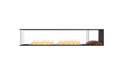 Ecosmart Fire Flex 104PN.BXR Peninsula Fireplace Insert - Black Finish / Stainless Steel Burner - ESF.FX.104PN.BXR