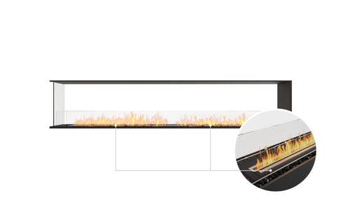 Ecosmart Fire Flex 104PN Peninsula Fireplace Insert - Black Finish / Black Burner - ESF.FX.104PN.B