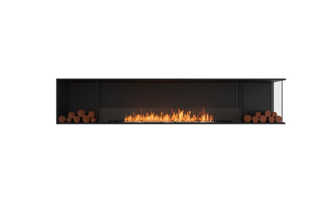 Ecosmart Fire Flex 104RC.BX2 Right Corner Fireplace Insert - Black Finish / Stainless Steel Burner - ESF.FX.104RC.BX2