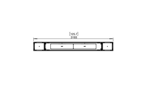 Ecosmart Fire Flex 122IL.BX2 Island Fireplace Insert - Black Finish / Stainless Steel Burner - ESF.FX.122IL.BX2
