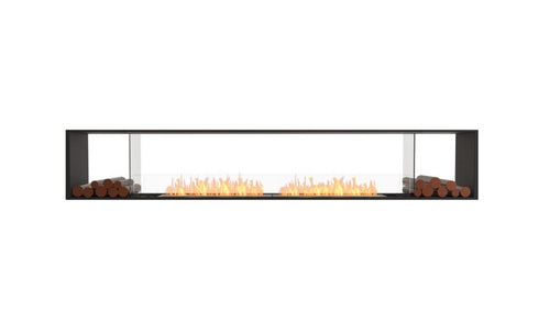 Ecosmart Fire Flex 122DB.BX2 Double Sided Fireplace Insert - Black Finish / Stainless Steel Burner - ESF.FX.122DB.BX2