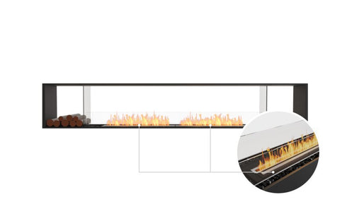 Ecosmart Fire Flex 122DB.BX2 Double Sided Fireplace Insert - Black Finish / Black Burner - ESF.FX.122DB.BX2.B