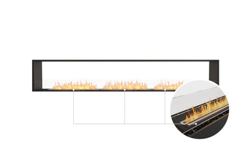 Ecosmart Fire Flex 122DB Double Sided Fireplace Insert - Black Finish / Black Burner - ESF.FX.122DB.B