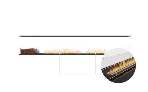 Ecosmart Fire Flex 122IL.BX1 Island Fireplace Insert - Black Finish / Black Burner - ESF.FX.122IL.BX1.B