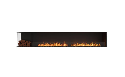Ecosmart Fire Flex 122LC.BXL Left Corner Fireplace Insert - Black Finish / Stainless Steel Burner - ESF.FX.122LC.BXL