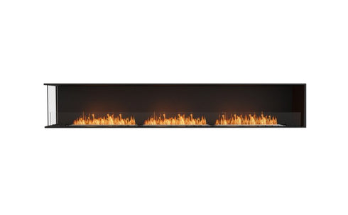 Ecosmart Fire Flex 122LC Left Corner Fireplace Insert - Black Finish / Stainless Steel Burner - ESF.FX.122LC