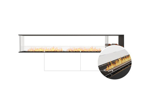Ecosmart Fire Flex 122PN.BXR Peninsula Fireplace Insert - Black Finish / Black Burner - ESF.FX.122PN.BXR.B