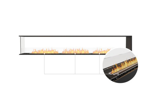 Ecosmart Fire Flex 122PN Peninsula Fireplace Insert - Black Finish / Black Burner - ESF.FX.122PN.B