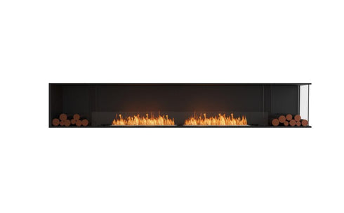 Ecosmart Fire Flex 122RC.BX2 Right Corner Fireplace Insert - Black Finish / Stainless Steel Burner - ESF.FX.122RC.BX2