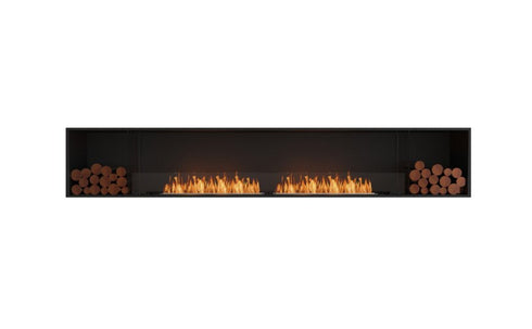 Ecosmart Fire Flex 122SS.BX2 Single Sided Fireplace Insert - Black Finish / Stainless Steel Burner - ESF.FX.122SS.BX2