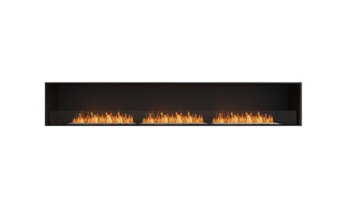 Ecosmart Fire Flex 122SS Single Sided Fireplace Insert - Black Finish / Stainless Steel Burner - ESF.FX.122SS