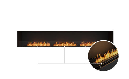 Ecosmart Fire Flex 122SS Single Sided Fireplace Insert - Black Finish / Black Burner - ESF.FX.122SS.B