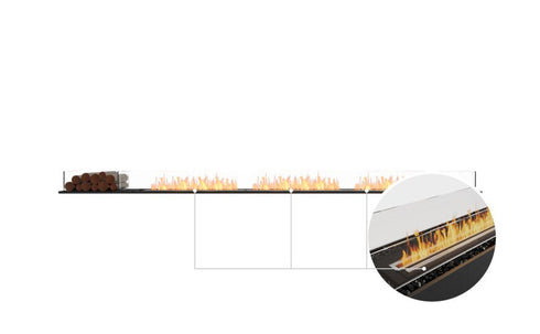 Ecosmart Fire Flex 140BN.BX1 Bench Fireplace Insert - Black Finish / Black Burner - ESF.FX.140BN.BX1.B