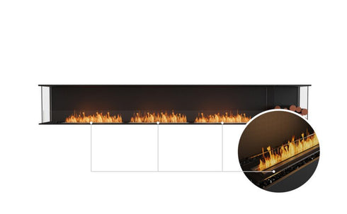 Ecosmart Fire Flex 140BY.BXR Bay Fireplace Insert - Black Finish / Black Burner - ESF.FX.140BY.BXR.B